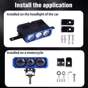 Feux de croisement LED pour voiture avec feux de calandre DRL, double ventilateur, feux de brouillard, feux de travail, feux auxiliaires externes pour véhicules tout-terrain et camions - Product Image 5