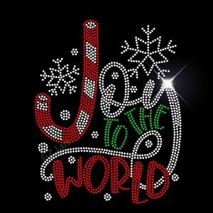 Jesus ist der Grund für die Saison Strass Transfer Design Eisen auf Bling Motiv Hotfix Frohe Weihnachten Strass Transfer - Product Image 4