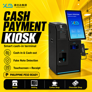 Kiosque de paiement en espèces Xishida avec validateur de billets, lecteur de codes-barres, écran tactile et anti-contrefaçon pour les centres de paiement par transfert - Product Image 1