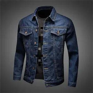 Benutzer definierte Logo-Druck Casual Streetwear Großhandel Mode Jeans jacke Mäntel Jeans Jeans Herren Jacken Jeans jacke