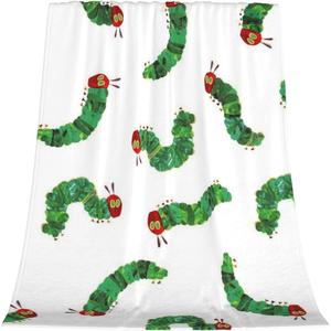 Cute Cartoon Caterpillar Flannel <b>Blanket</b> Throw <b>Blanket</b> Nap <b>Blanket</b> Wholesale Fade Resistant Lightweight Custom Print - Product Image 5