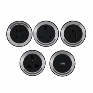 32A 8000W Stromschiene mit Bewegungssensor-Licht Aluminiumlegierung Schiene 250V Schwarz/Silber 350mm-1m Maßanfertigung für Industrieküchen - Product Image 4