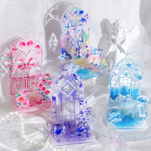 ขาตั้งอะคริลิคสั่งทำขายส่ง คอลเลคชั่น Flowing Fantasy กรอบรูปทรงย้อนยุค และป้าย DIY สำหรับตกแต่งโต๊ะทำงาน - Product Image 1