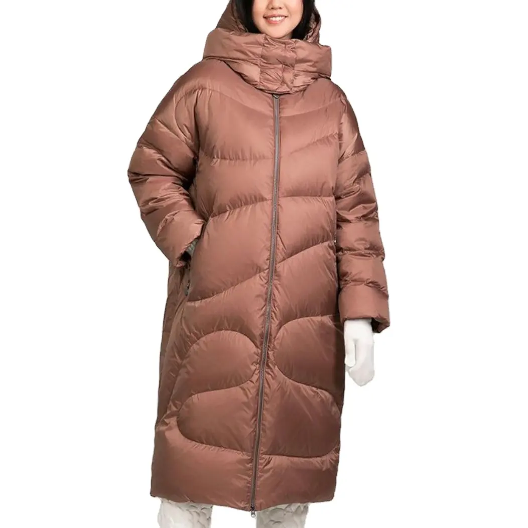 2023 Directly supply wholesale long warm padded puffy parka jackets plus size winter bubble down coats for women