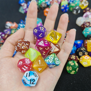 Dados de Plástico al por Mayor, Dados Poliédricos de Acrílico para Juegos de Rol, Dungeons and Dragons, D&D, D4-D20, Estilos Surtidos Aleatorios - Product Image 6