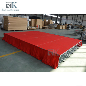 RK Mobile <b>Stage</b> <b>Platform</b> With Red Carpet Finish Performance Folding <b>Stage</b> - Product Image 3
