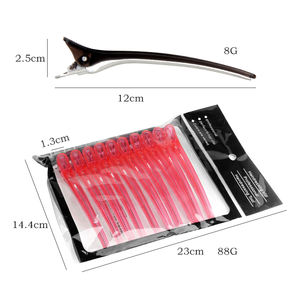 Pinza de cocodrilo de Color <span class=keywords><strong>caramelo</strong></span> de plástico duradero para peluquería sin marca de palabra para salón de corte de pelo - Product Image 4