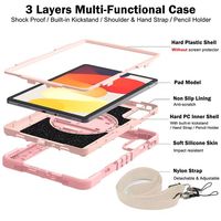 Housse de protection en matériau PC durable pour tablette Redmi Pad SE 11 Housse robuste avec support rotatif et dragonne