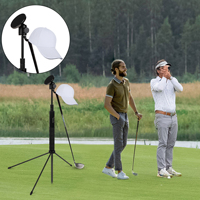 Support de téléphone magnétique résistant au vent pour casquette de golf, trépied avec crochet pour utilisation intérieure/extérieure, extensible en 5 sections