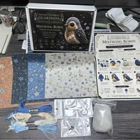 Kit de patchwork DIY Gardiens de la Forêt Enchantée, design minimaliste moderne, logo hérisson en mousse, artisanat Gardiens de la Forêt Magique
