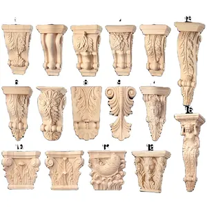 exquisite unfinished wood hand carved crafts,carved craft Wood Corbel