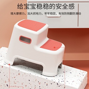 Step <b>Stool</b> For Kids Double Layer Non Slip <b>Plastic</b> Toilet Step Home Use - Product Image 3