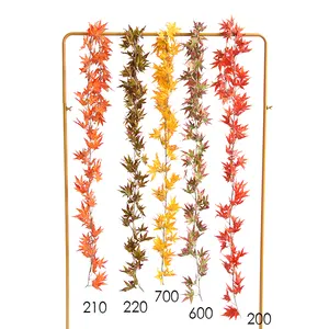 秋季枫叶藤蔓壁挂花环圣诞装饰枫叶藤蔓秋季花环人造绢花