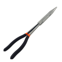 Pince à bec longue multifonctionnelle industrielle en acier au carbone de 13 pouces, double articulation, double matériau, haute qualité, OEM