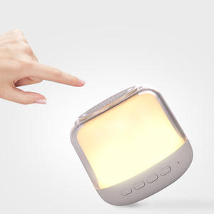 Enceinte Bluetooth sans fil tendance avec lampe de chevet musicale, lumière blanche chaude à intensité variable et changement de couleur RVB - Product Image 5