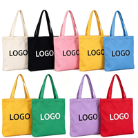 Sac fourre-tout en toile imprimé sur mesure, multicolore, vierge, réutilisable, pour le shopping en gros