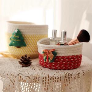 Cesta roja de algodón en espiral para regalo de Navidad, cesta suave ecológica para regalo, nuevo diseño, gran oferta, <span class=keywords><strong>2022</strong></span> - Product Image 2