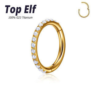 G23 Titan 16G Bản Lề Phân Khúc Sụn Bông Tai Ngọc Trai Khảm Mũi Vòng Xoắn Ốc Xỏ Đồ Trang Sức Bông Tai - Product Image 6