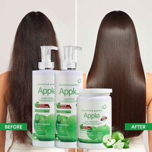 Masque capillaire 1000 ml à marque privée, nourrissant en profondeur, hydratant à la kératine, lissant, à la protéine de pomme, pour la réparation des cheveux - Product Image 6