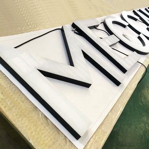 Cosun thép không gỉ 3D mở kim loại Acrylic thư tùy biến Mini logo quảng cáo ánh sáng LED sáng từ - Product Image 2