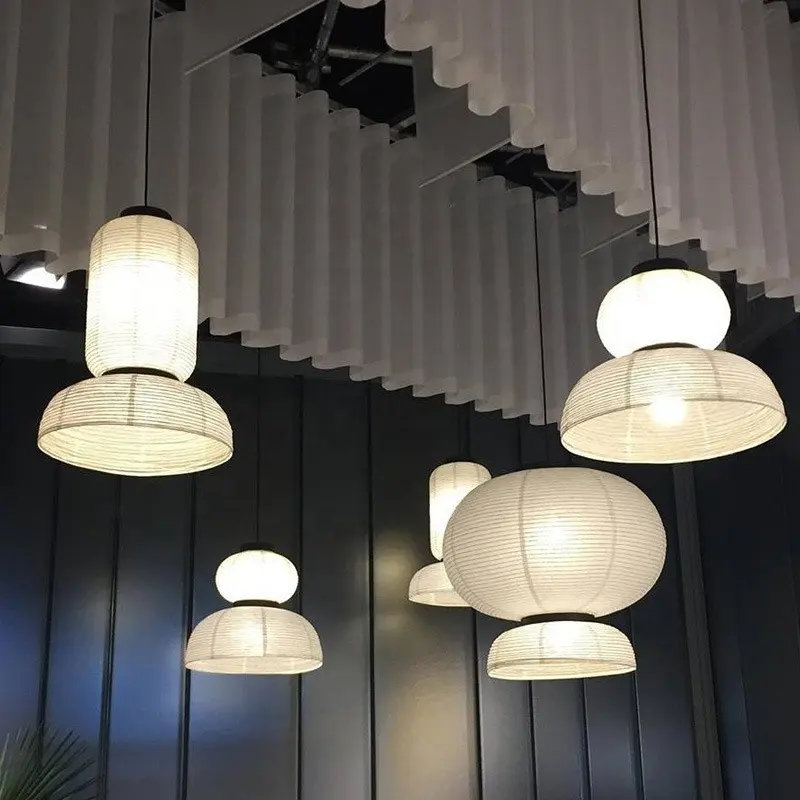 Handmade rice paper chandelier design lamp living room lighting