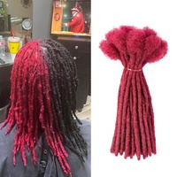 Prêt à Expédier Micro Locs Noirs Naturels 100% Faits à la Main 4-24 Pouces 0,6 cm Extensions de Cheveux Humains Dreadlocks