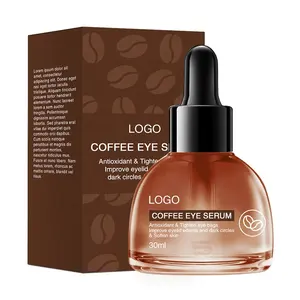 Private Label Koffie Cafeïne Extract Anti-Aging Anti-Wallen Fijne Lijnen Verwijder Donkere Kringen Onder Ogen Serum