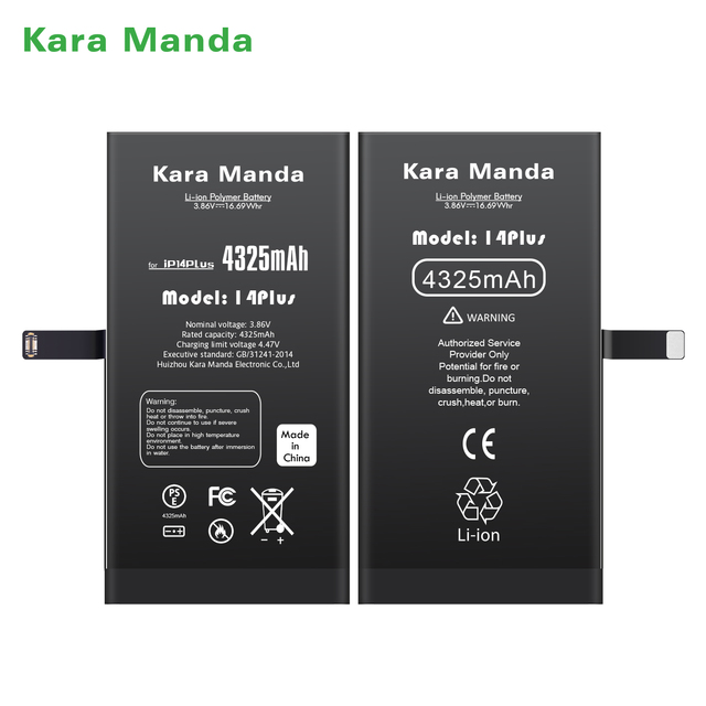 Kara Manda Brand 4325mAh Phone Battery Wholesale Replacement Battery for iPhone 14 Plus Battery iPhone 6 7 8 11 12 13 14