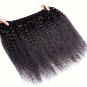 100% Raw Cabelo Humano Pacotes Peruano Kinky Reta Remy Extensões de Cabelo Yaki Straight <span class=keywords><strong>Lace</strong></span> Cabelo Trama Mulheres Negras Tipo de Renda