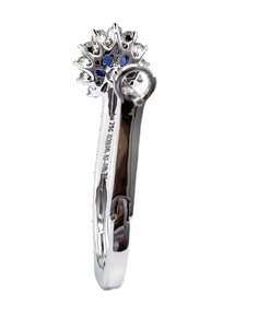 Boucles d'oreilles créoles tendance personnalisées en or blanc massif 18 carats plaqué, avec pierre naturelle ovale, pour mariage et soirée, livraison rapide, haute qualité - Product Image 3