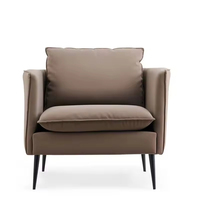 Einzelsofa Wohnzimmermöbel China Braunes Leder-Ecksofa-Set für Zuhause oder Büro