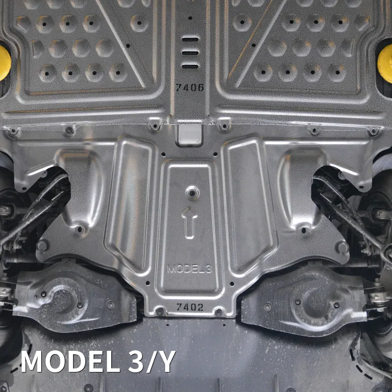 Aluminiums tahl Motors chutz Motor Auto Boden abdeckung Schutz platte Kühlrohr Unter fahr schutz platte für Modell 3 Modell Y.