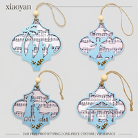Adorno de Pentagrama de Madera Contrachapada Personalizado para Eid Al Fitr |   Decoración Navideña Personalizada con Partituras |   Marca Xiaoyan, Artículos Religiosos para Niños