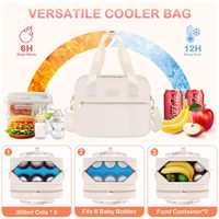 Sac isotherme pour lait maternel avec poche à glace, sac isotherme avec poche à glace, sac isotherme portable pour le stockage du lait maternel