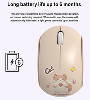 Mouse Mini Nirkabel Ergonomis USB Mode Ganda Plug and Play Mouse Optik 1200 DPI Kiri/Kanan untuk Tablet Laptop