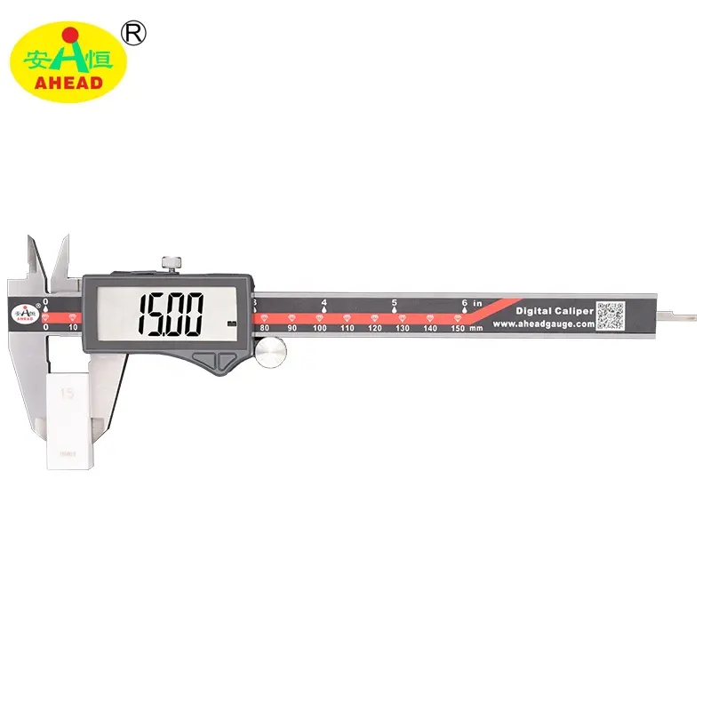 Metal casing stainless steel mm/inch/fraction display digital vernier caliper 1/64 fraction calipers outside diameter