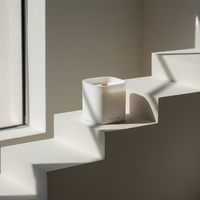 Individuelle Eigenmarke Trendige Pantone Weiße Quadratische Glasdose Sojawachs Handgemachte Premium Duftkerze für Raumduft-AROVI