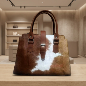 Cartera de Mano de Cuero Genuino para Mujer, con Cierre, Impermeable, Ecológica, Estilo Vintage, Hecha a Mano, Ligera, Capacidad 3L+, B.S. - Product Image 1