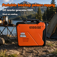 6500iSE Leiser Luftgekühlter Inverter-Generator, 220V Einphasige Tragbare Stromstation für Wohnmobile, Boote & Notfall-Backup