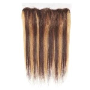 P4/27 #   Perruque Lace Frontale 13x4 en Cheveux Humains Remy, Lisse, Ondulée, Bouclée Profonde, Effet Mèches Aquatiques, 16 Pouces - Product Image 3