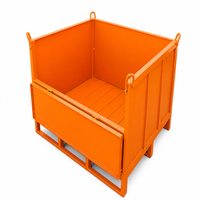 Cage de stockage pliable, conteneur en maille repliable pour le recyclage des métaux ferreux, stockage industriel, manutention des matériaux, usine OEM