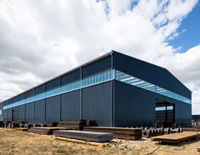 Entrepôt en structure métallique certifié ISO, bâtiment d'entrepôt industriel de grande taille résistant au vent et à haute résistance