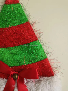 Chapeau d'elfe <span class=keywords><strong>de</strong></span> Noël fou et laid rayé vert rouge personnalisé - Product Image 3
