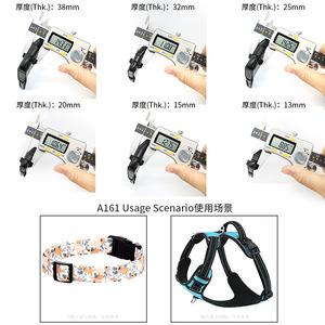 KJM <b>Pet</b> Snap Buckle A161 Plastic Adjustable Dog Cat <b>Leash</b> Buckle With Frame Multi Size 13mm 15mm 20mm 25mm 32mm 38mm - Product Image 4