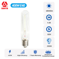 Ampoule au sodium haute pression E40 400W T46 48000lm 2000K Verre transparent 18000 heures Remplacement pour éclairage public