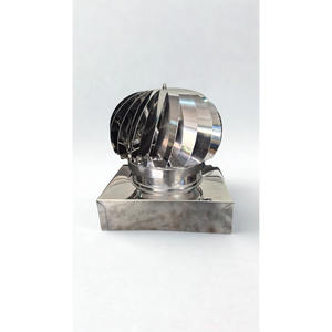 Capot de cheminée rectangulaire de conception industrielle, à entraînement éolien, en acier inoxydable 304, certifié KIWA, fabriqué en Italie pour l'évacuation des gaz de combustion et de l'air. - Product Image 1