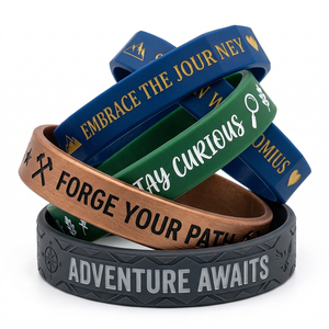 Braccialetto Personalizzato Luminoso al Buio, Cinturino da Polso in Silicone, Portachiavi in Silicone, Braccialetti in Silicone con Logo Personalizzato - Product Image 4