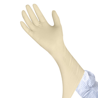 Class 100 Natural Latex Cleanroom Gloves 12 Inch Powder Free ISO Class 5 Double Vacuum Packed Low Ionic