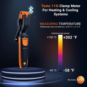 Testo 115i Smart Probe <b>Clamp</b> For 6 To 35 Mm Pipes HVAC System Measurement - Product Image 3