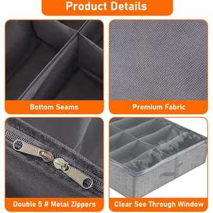 מחסן נעליים יציב אחסון נעליים עם מכסה ברור ארון אחסון לסלון - Product Image 4